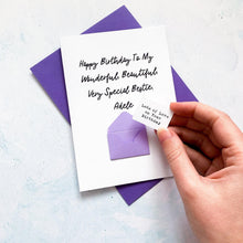 Load image into Gallery viewer, Very Special Bestie Birthday Card, Best Friend Birthday Card, Friend Birthday Card, Birthday card for friend, Personalised Card, For Her