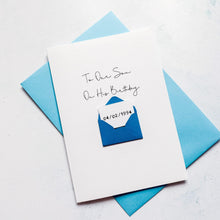 Load image into Gallery viewer, Personalised Birthday Card For Son, Handmade Custom Greeting Card, For Him, To Our Son, Milestone Age, Keepsake Gift, Male Adult Birthday