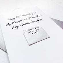 Load image into Gallery viewer, Very Special Grandma Birthday Card, Granny Birthday Card, Female Birthday Card, Birthday card for her, Personalised Card, For Her