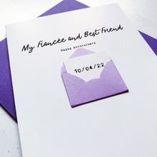 Load image into Gallery viewer, Best Friend Anniversary Card, Fiancee Anniversary Card, Wife to be Anniversary card, Anniversary card for her, Personalised Anniversary Card