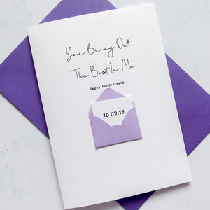 Bring Out The Best Anniversary Card, Husband Anniversary Card, Boyfriend Anniversary Card, Anniversary card for Wife, Special Date