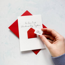 Load image into Gallery viewer, First Valentine&#39;s Day Card, Husband Valentine&#39;s Card, Boyfriend Valentine&#39;s Card, Valentine&#39;s Day card for Wife, Personalised Valentine&#39;s