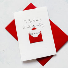 Load image into Gallery viewer, To My Husband on Valentine&#39;s Day Card, Husband Valentine&#39;s Card, Boyfriend Valentine&#39;s Card, Valentine&#39;s Day card for Wife, Personalised