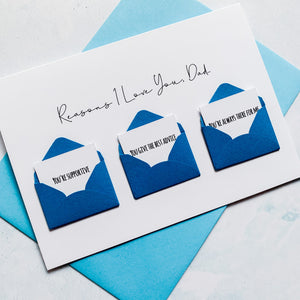 Personalised Reasons I Love You Dad Card, Dad Birthday Day Card, Father's Day card for Dad, To My Dad, Birthday Card for Dad, For My Dad