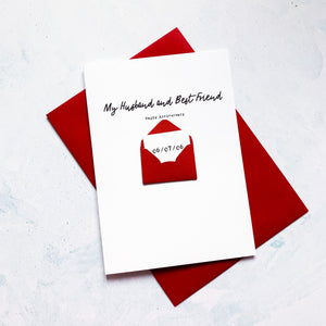 Best Friend Anniversary Card, Husband Anniversary Card, Card for Husband, Anniversary card for him, Personalised Anniversary Card