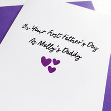 Load image into Gallery viewer, First Father&#39;s Day Card, Daddy&#39;s 1st Father&#39;s Day, New Baby Father&#39;s Day Card, Your 1st Father&#39;s Day, Card from son, Card from daughter