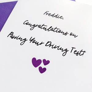 Congratulations Driving Test Card, You've Passed, On Your Driving Test, Card for Daughter, Card for Son, Passed You're driving test