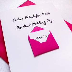 To Our Niece on Her Wedding Day Card, Wedding Card for niece, Card for For Couple, On your wedding day card, Congratulations Card, for her