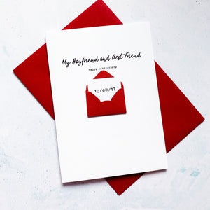 Best Friend Anniversary Card, Boyfriend Anniversary Card, Husband Anniversary card, Anniversary card for him, Personalised Anniversary Card