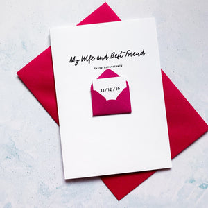 Best Friend Anniversary Card, Wife Anniversary Card, Anniversary card for wife, Anniversary card for her, Personalised Anniversary Card