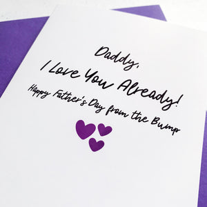 From The Bump Card, Father's Day Card, Father's Day UK, From the Bump Father's Day Card, First Father's Day, First Father's Day card