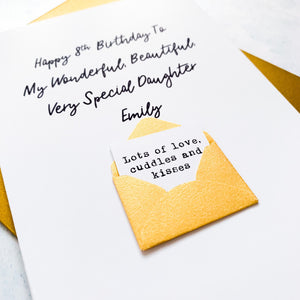 My Very Special Daughter Birthday Card, Daughter Birthday Card, Female Birthday Card, Birthday card for her, Personalised Card, For Her