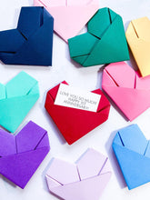 Load image into Gallery viewer, Will You Be My Girlfriend Proposal Card, Origami Heart Handmade Keepsake, For Girlfriend, Be My Boyfriend, Dating Proposal, Question Reveal