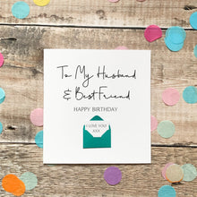 Load image into Gallery viewer, Husband Birthday Card - Personalised Partner Gift With Custom Age &amp; Mini Envelope