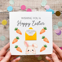 Load image into Gallery viewer, Hoppy Easter Card – Personalised Cute Bunny Greeting With Secret Message