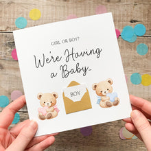 Load image into Gallery viewer, Gender Reveal Card - Personalised Baby Announcement With Doctor Envelope Surprise