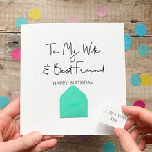 Load image into Gallery viewer, Personalised Birthday Card - Romantic Keepsake For Wife | Handmade Silk Cardstock