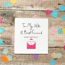 Load image into Gallery viewer, Personalised Birthday Card - Romantic Keepsake For Wife | Handmade Silk Cardstock
