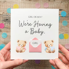 Load image into Gallery viewer, Gender Reveal Card - Personalised Baby Announcement With Doctor Envelope Surprise
