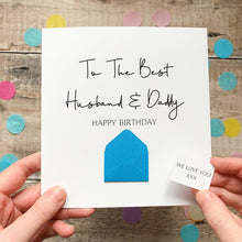 Load image into Gallery viewer, Husband Birthday Card – Personalised Handmade Birthday Card With Custom Message