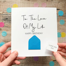 Load image into Gallery viewer, Fiancé Birthday Card - Personalised Love Card With Secret Message | Handmade UK Keepsake