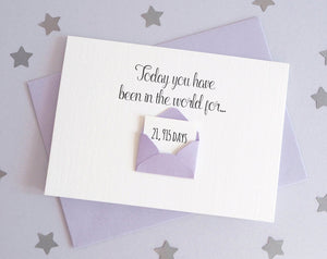 Days You've Been In The World Birthday Card