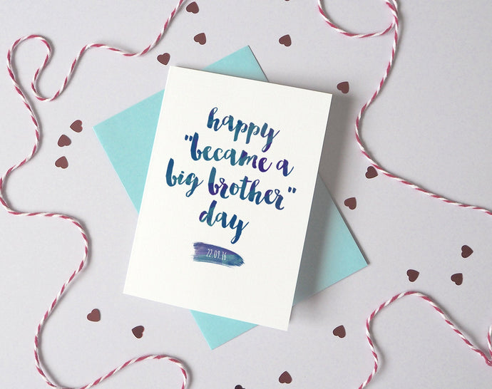 Happy Became A Brother/Sister Day Card