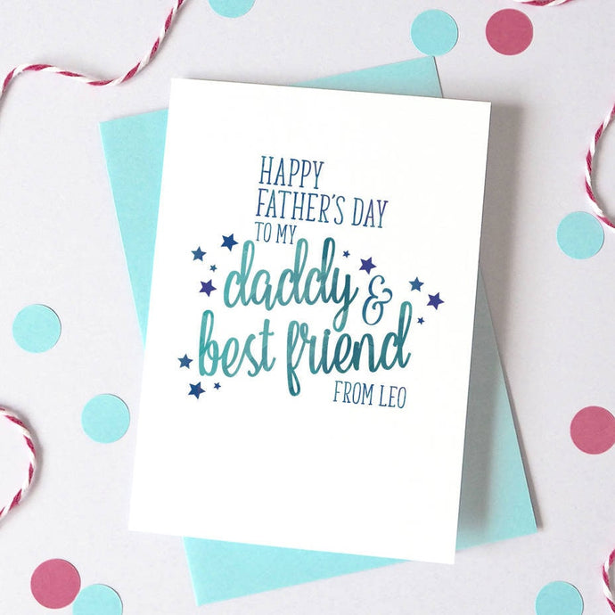 Best Friend Father's Printed Day Card