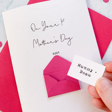 Load image into Gallery viewer, Personalised First Mother&#39;s Day Envelope Card