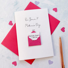 Load image into Gallery viewer, Personalised First Mother&#39;s Day Envelope Card