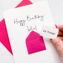 Load image into Gallery viewer, 20th Birthday Card