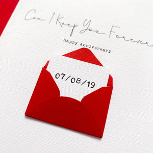 Keep You Forever Anniversary Card