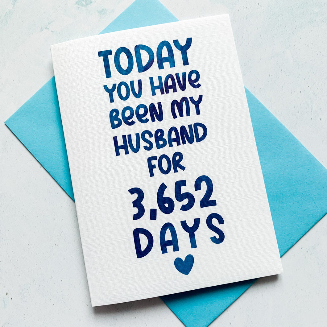 Husband Days Anniversary Card