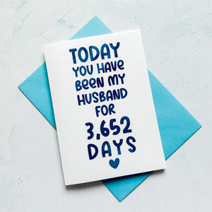 Husband Days Anniversary Card