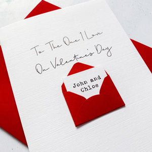 The One I Love on Valentine's Day Card