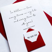Load image into Gallery viewer, Fallen In Love Anniversary Card