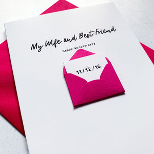 Best Friend Wife Anniversary Card