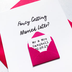 Fancy Getting Married Later Wedding Card
