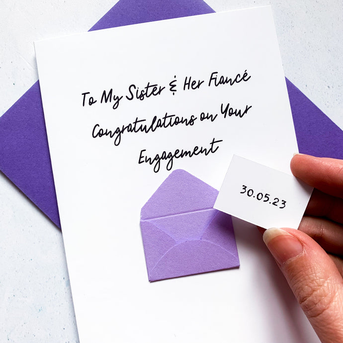 To My Sister and her Fiancee Congratulations on your Engagement card