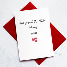 Load image into Gallery viewer, At The Altar Card, Fiancee Wedding Card