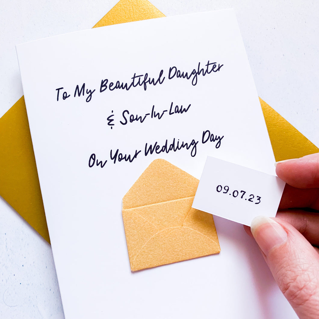 To My Daughter & Son-In-Law on her Wedding Day Card