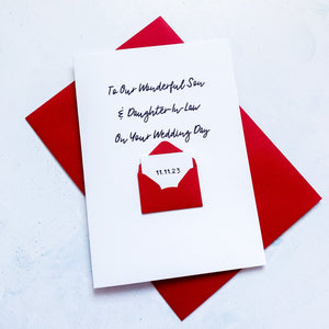 To Our Son & Daughter-In-Law on his Wedding Day Card