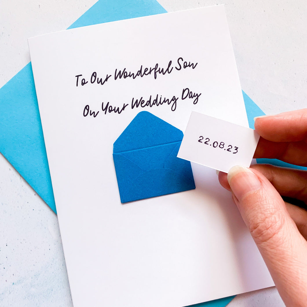 To Our Son on his Wedding Day Card