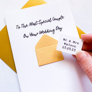 Most Special Couple on your Wedding Day Card, Card For Couple, On your wedding day, Congratulations Card, Personalised Wedding Card