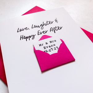 Happy Ever After Wedding Day Card, Card For Couple, On your wedding day, Congratulations Card, Personalised Wedding Card