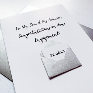 To My Son and his Fiancee Congratulations on Your Engagement card