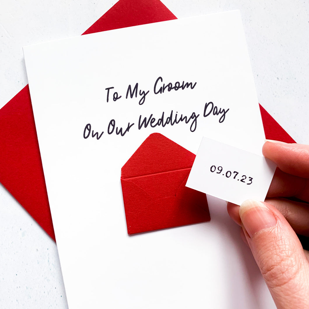 To My Groom on our Wedding Day Card