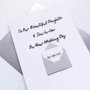 To Our Daughter & Son-In-Law on her Wedding Day Card