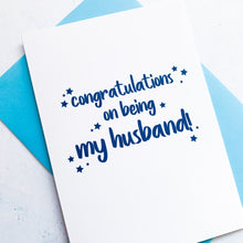 Load image into Gallery viewer, Congratulations Husband Anniversary Card, Husband Anniversary Card, Funny Anniversary Card, Anniversary card for Husband, Humorous card