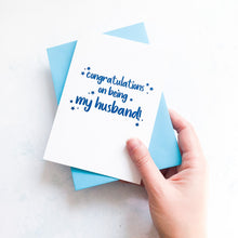 Load image into Gallery viewer, Congratulations Husband Anniversary Card, Husband Anniversary Card, Funny Anniversary Card, Anniversary card for Husband, Humorous card